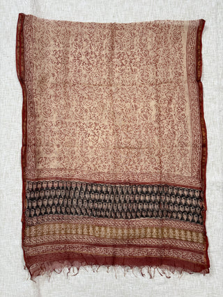 Cotton Handblock Office Wear Suit fabric with Kota Doria Dupatta