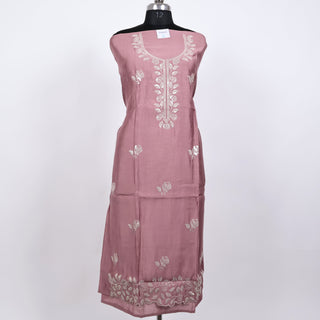 Party Wear Suit with embroidery and organic organza dupatta