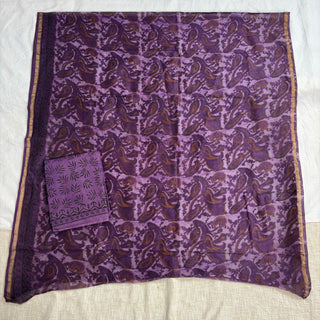 Vanaspati Handblock Chanderi Suit Material with Chanderi Dupatta