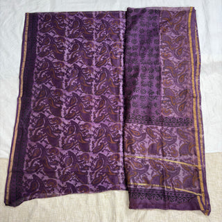 Vanaspati Handblock Chanderi Suit Material with Chanderi Dupatta