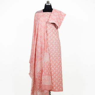 Handblock Cotton Suit Material with Cotton Dupatta