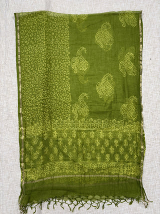 Cotton Handblock Office Wear Suit fabric with Kota Doria Dupatta