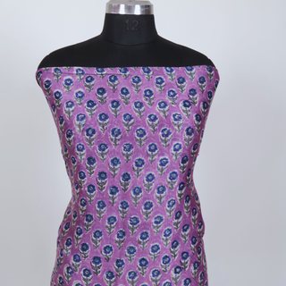Handblock Chanderi Suit Material with Chanderi Dupatta