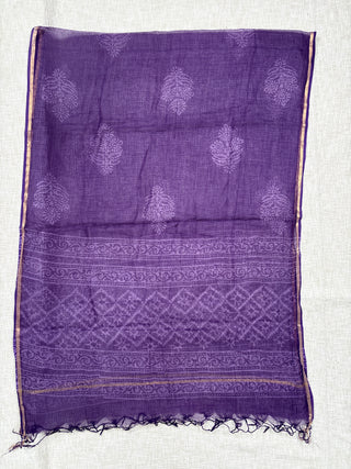 Cotton Handblock Office Wear Suit fabric with Kota Doria Dupatta