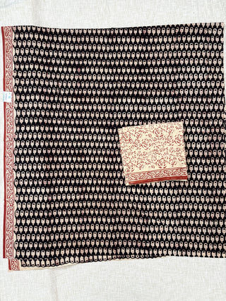 Cotton Handblock Office Wear Suit fabric with Kota Doria Dupatta