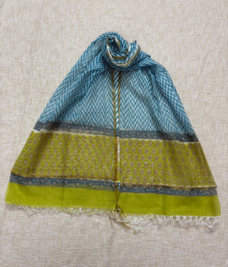 Cotton Handblock Office Wear Suit fabric with Kota Doria Dupatta