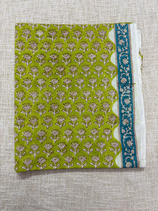 Cotton Handblock Office Wear Suit fabric with Kota Doria Dupatta