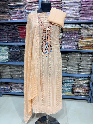 Georgette Party Wear Suit Fabric with georgette dupatta