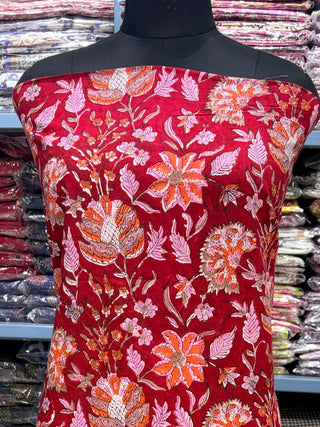 Cotton Block Print  suits - 2.5m running fabric