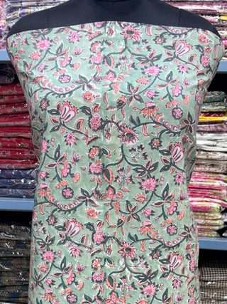Cotton Block Print  suits - 2.5m running fabric