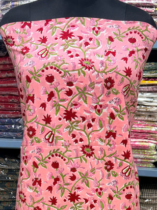 Cotton Block Print  suits - 2.5m running fabric