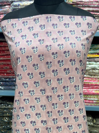 Cotton Block Print  suits - 2.5m running fabric