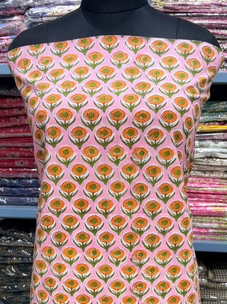Cotton Block Print  suits - 2.5m running fabric