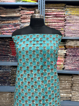 Cotton Block Print  suits - 2.5m running fabric