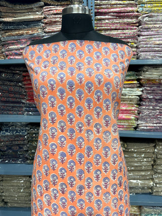 Cotton Block Print  suits - 2.5m running fabric