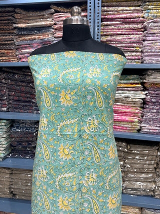Cotton Block Print  suits - 2.5m running fabric