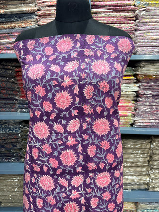 Cotton Block Print  suits - 2.5m running fabric