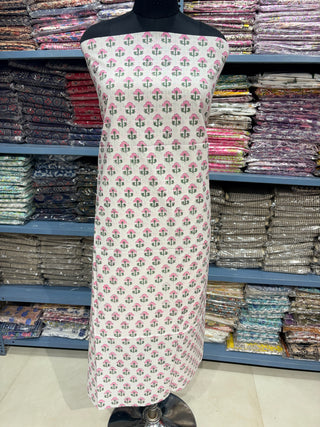 Cotton Block Print  suits - 2.5m running fabric