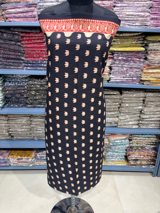 Handblock Cotton Suit Material with Cotton Dupatta