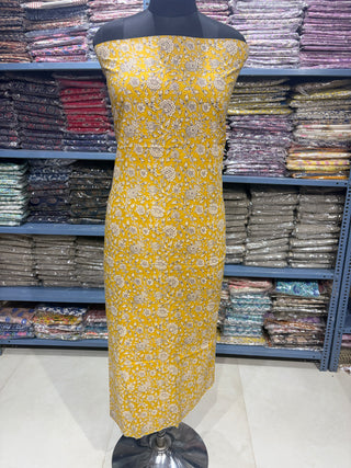 Handblock Cotton Suit Material with Cotton Dupatta