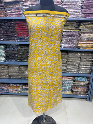 Handblock Cotton Suit Material with Cotton Dupatta