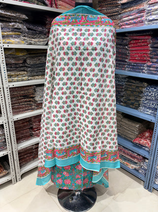 Handblock Cotton Suit Material with Cotton Dupatta