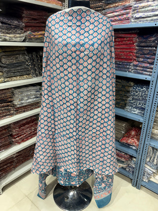 Handblock Cotton Suit Material with Cotton Dupatta