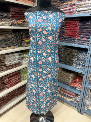 Handblock Cotton Suit Material with Cotton Dupatta
