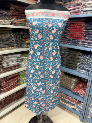 Handblock Cotton Suit Material with Cotton Dupatta