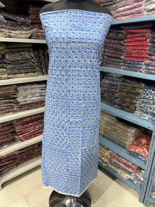 Handblock Cotton Suit Material with Cotton Dupatta