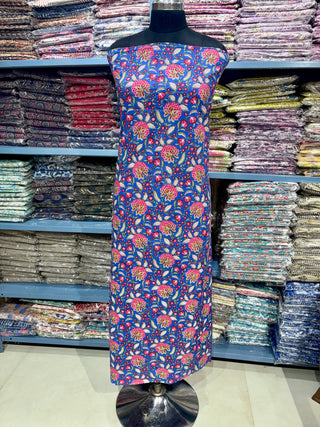Handblock Cotton Suit Material with Cotton Dupatta