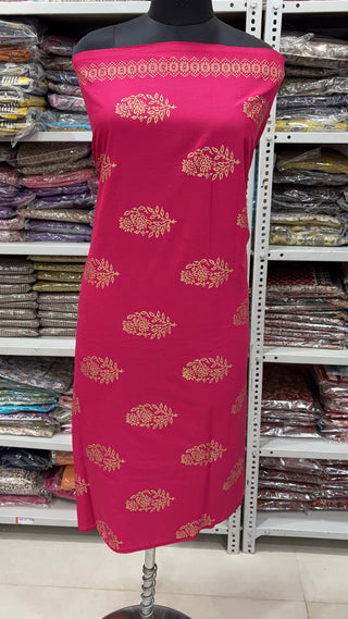 Handblock Cotton Suit Material with Cotton Dupatta