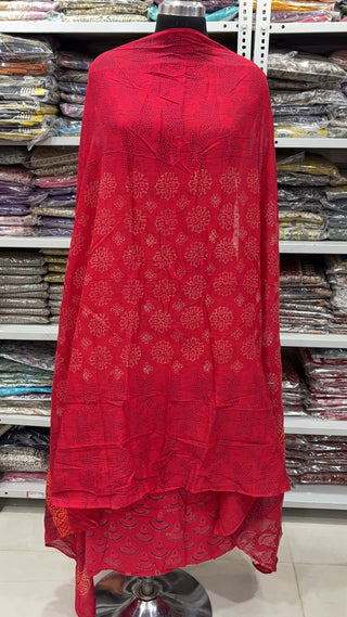 Handblock Cotton Suit Material with Cotton Dupatta