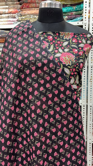 Handblock Cotton Suit Material with Cotton Dupatta