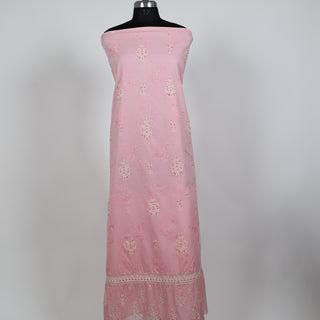 Premium Cotton Pink Embroidery Office Wear Suit