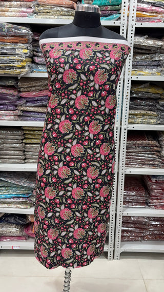 Handblock Cotton Suit Material with Cotton Dupatta