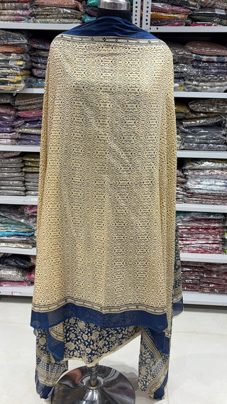 Handblock Cotton Suit Material with Cotton Dupatta