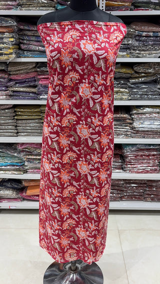 Handblock Cotton Suit Material with Cotton Dupatta