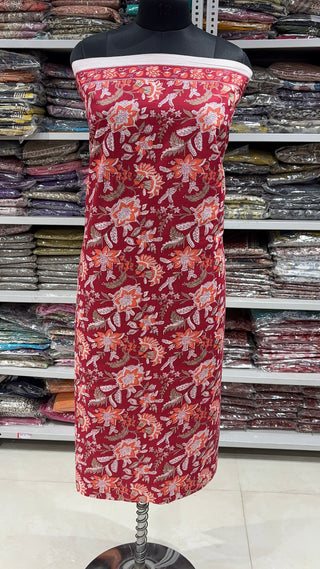 Handblock Cotton Suit Material with Cotton Dupatta