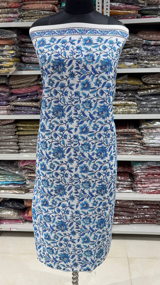 Handblock Cotton Suit Material with Cotton Dupatta #2252