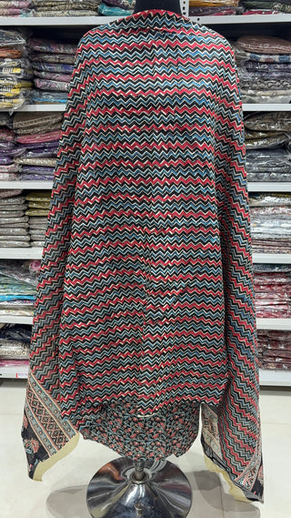 Handblock Cotton Suit Material with Cotton Dupatta
