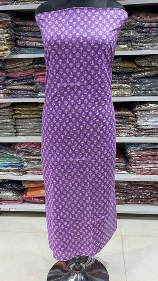 Handblock Cotton Suit Material with Cotton Dupatta