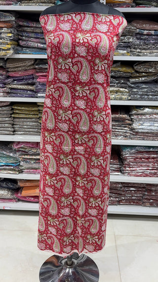 Handblock Cotton Suit Material with Cotton Dupatta