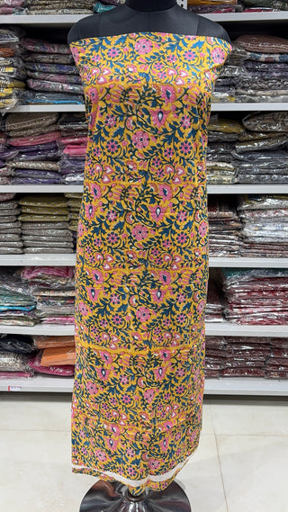 Handblock Cotton Suit Material with Cotton Dupatta