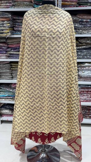 Handblock Cotton Suit Material with Cotton Dupatta