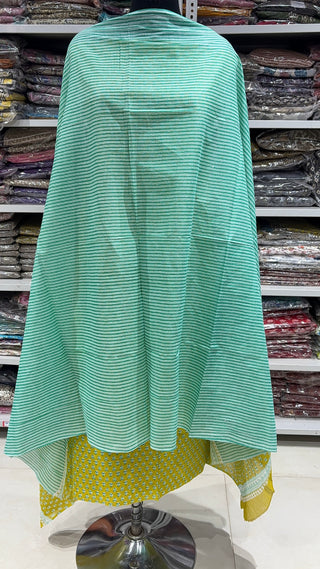 Handblock Cotton Suit Material with Cotton Dupatta