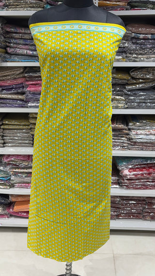 Handblock Cotton Suit Material with Cotton Dupatta