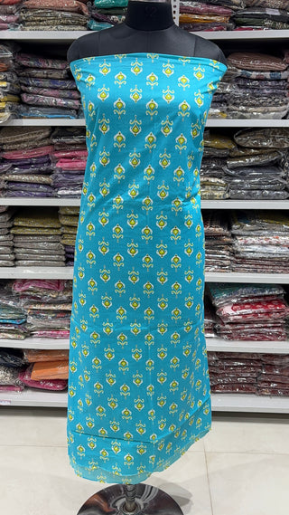 Handblock Cotton Suit Material with Cotton Dupatta