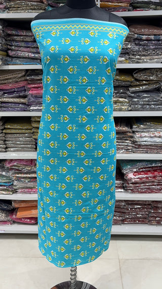 Handblock Cotton Suit Material with Cotton Dupatta