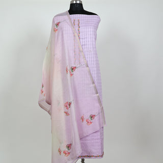 Pure Cotton Suit with embroidery work on neck and digital printed dupatta